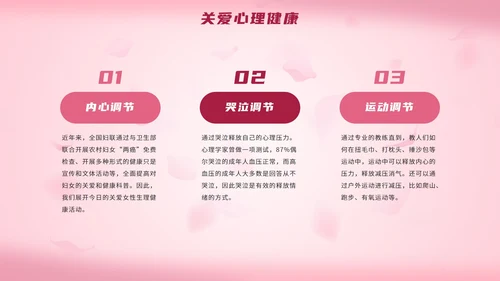 简约粉色女性生理健康PPT模板