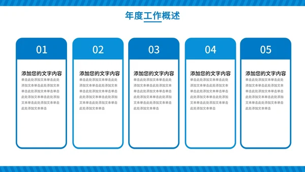 蓝色几何图形工作报告年中汇报PPT模板