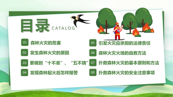 森林大火防范于未然ppt模板