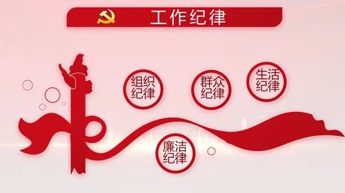 红色年终党支部述职报告学习教育PPT