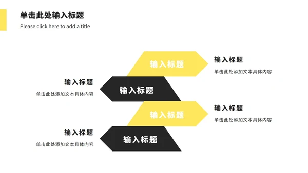 黄黑简约工作汇报PPT模板