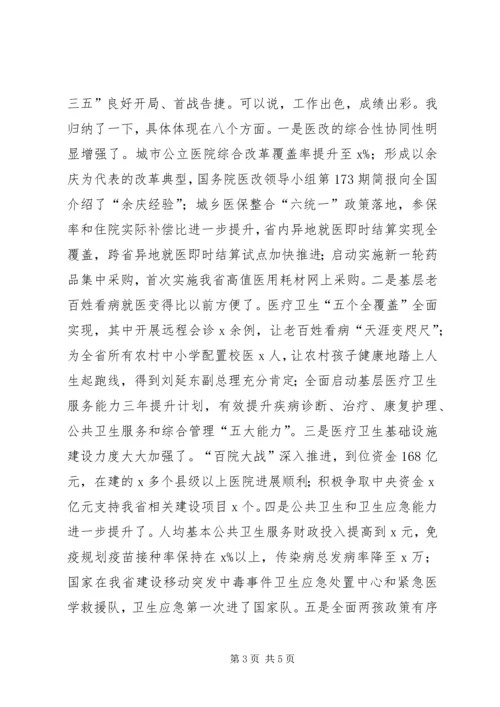 副省长XX年全省卫生计生工作会议发言稿.docx