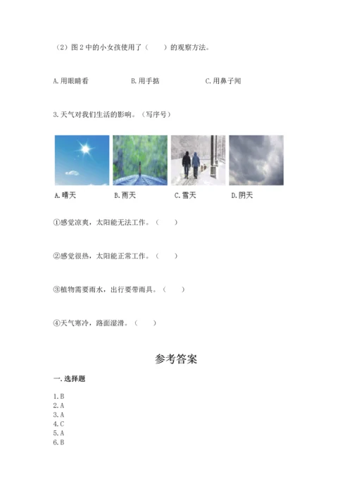 教科版二年级上册科学期末测试卷审定版.docx