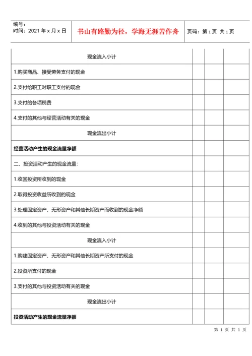 财务报表模板(全套).docx