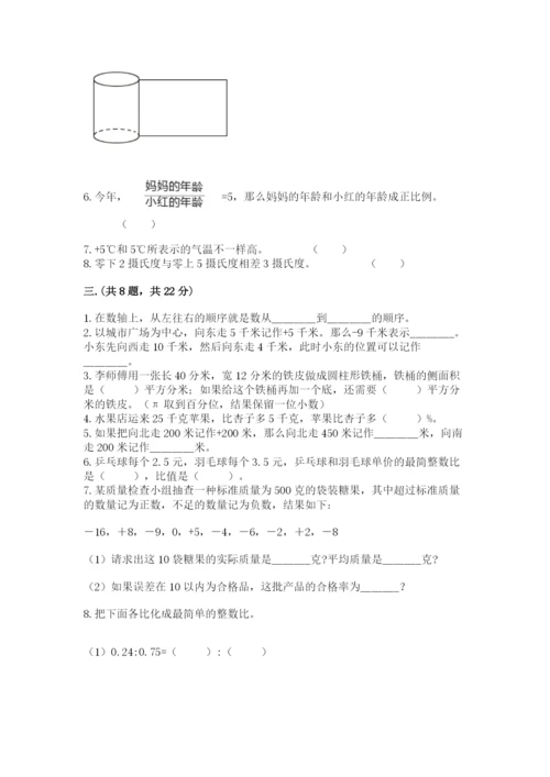 小学六年级数学摸底考试题精品【典优】.docx