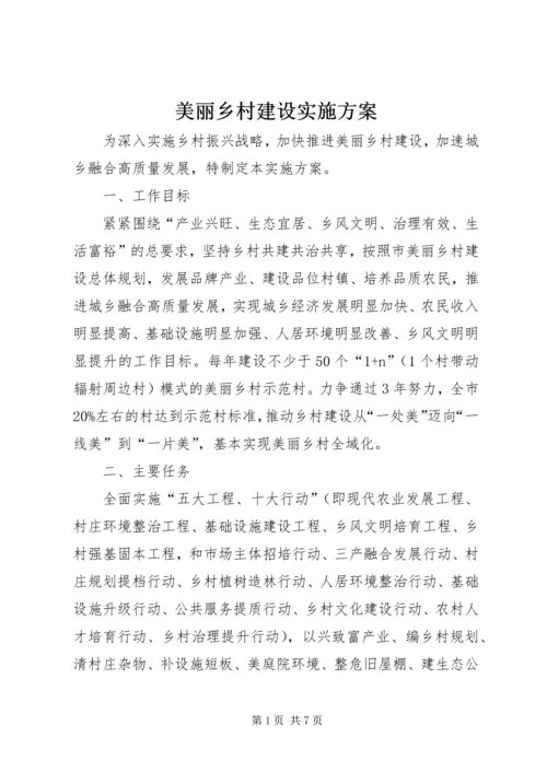 美丽乡村建设实施方案 (4).docx