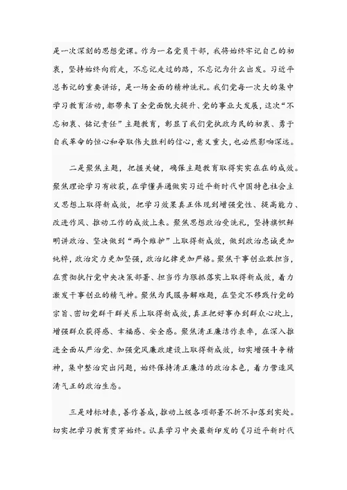 第二批主题教育发言提纲汇编4篇