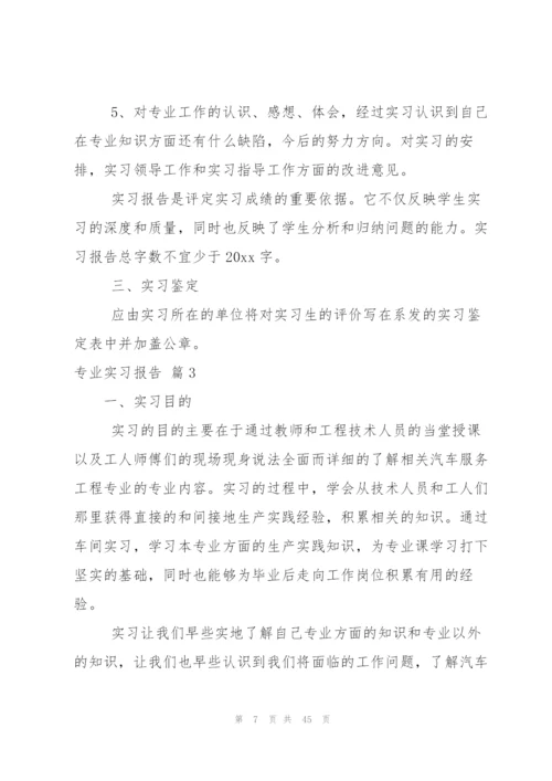 专业实习报告模板合集10篇.docx