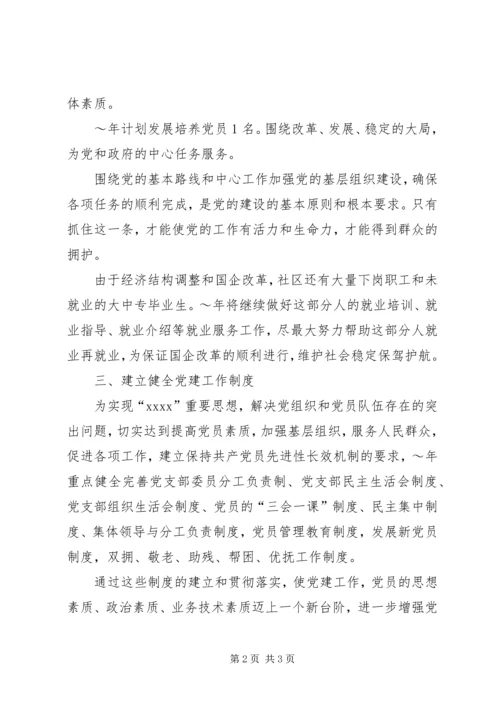 社区党支部XX年党建工作计划 (2).docx
