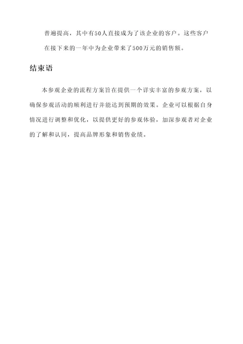 参观企业的流程方案