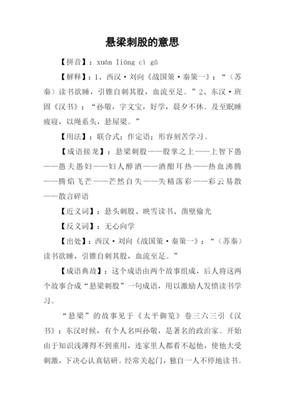 悬梁刺股的意思.docx
