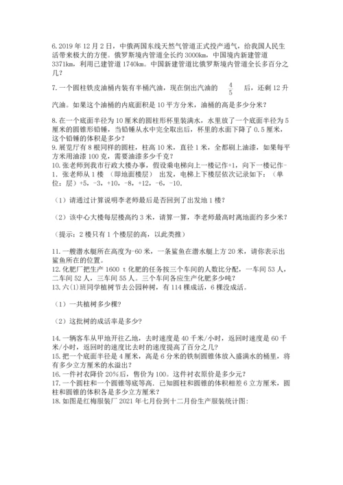 六年级小升初数学应用题50道【考点精练】.docx