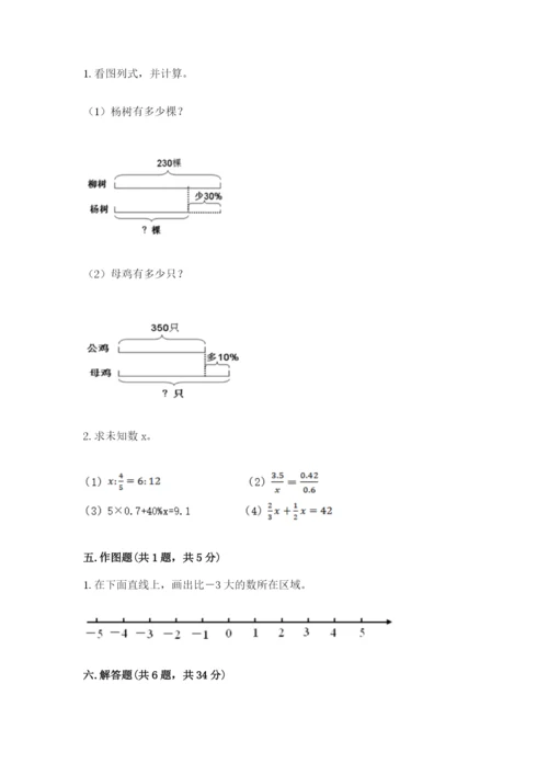 温州市瑞安市六年级下册数学期末测试卷完整.docx