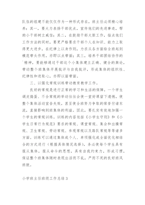 小学班主任班级工作总结.docx