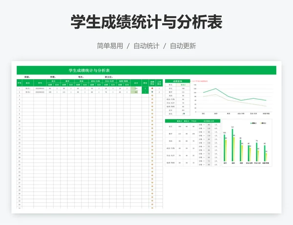学生成绩统计与分析表