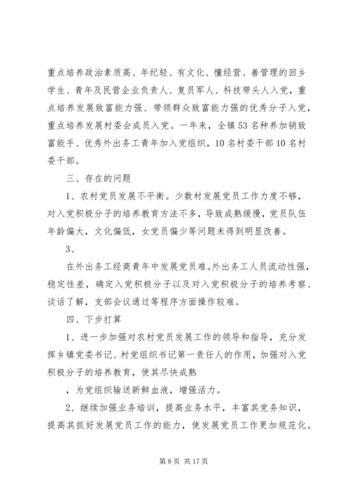 第一篇：乡镇发展党员工作自查报告乡镇发展党员工作自查报告.docx