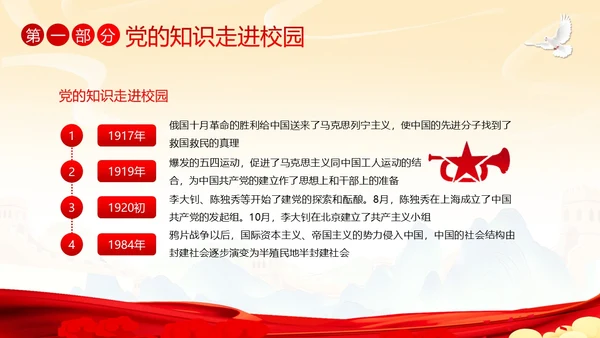 七一建党节党的知识进校园建党102年主题班会PPT