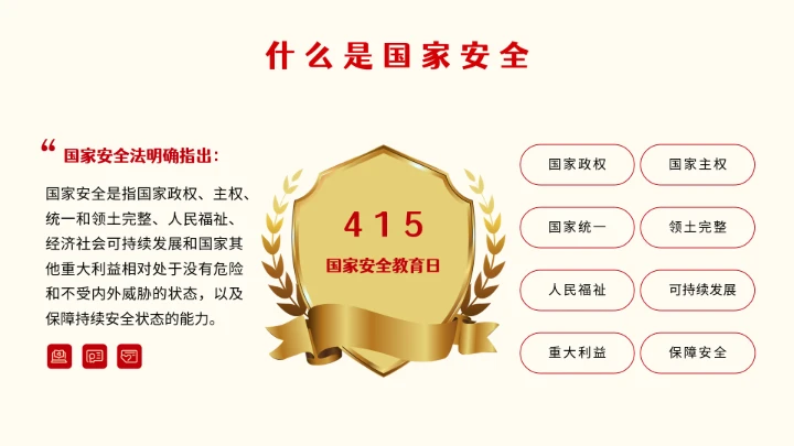 全民国家安全教育日知识维护国家安全ppt