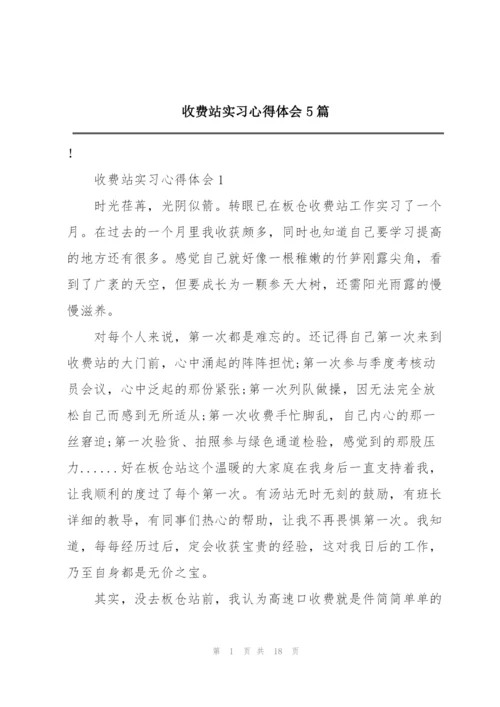 收费站实习心得体会5篇.docx