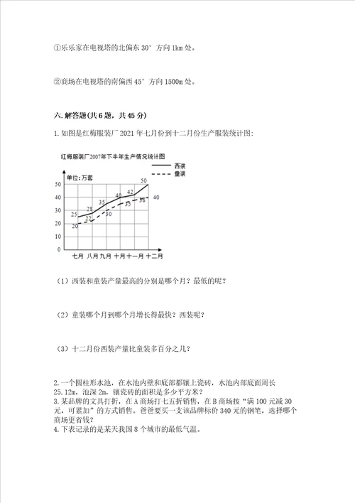 2022六年级下册数学期末测试卷及完整答案精选题