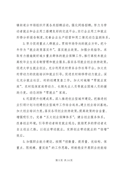 人力资源和社会保障局工作思路.docx