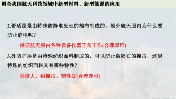 跨学科实践活动10  调查我国航天科技领域中新型材料、新型能源的应用课件(共38张PPT内嵌视频)