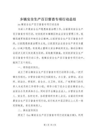 乡镇安全生产百日督查专项行动总结_1.docx