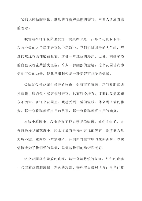 玫瑰情园感言