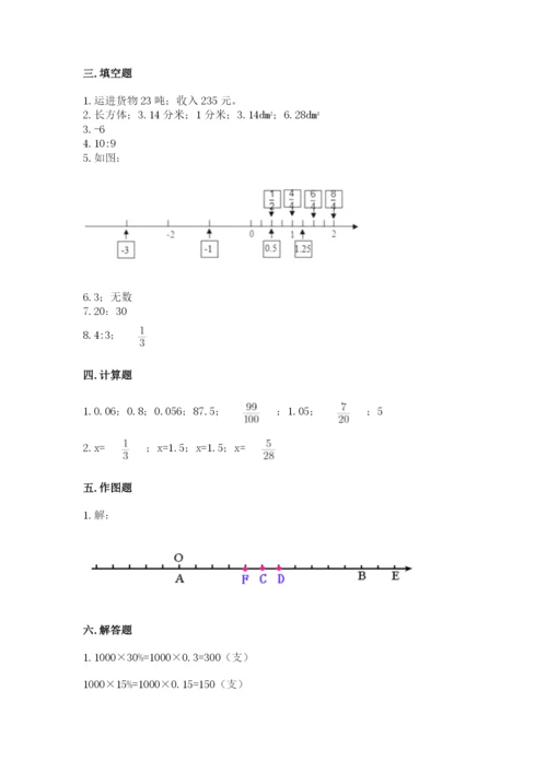 人教版六年级下册数学期末测试卷精品（全优）.docx