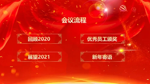 喜庆中国红年会颁奖典礼PPT模板