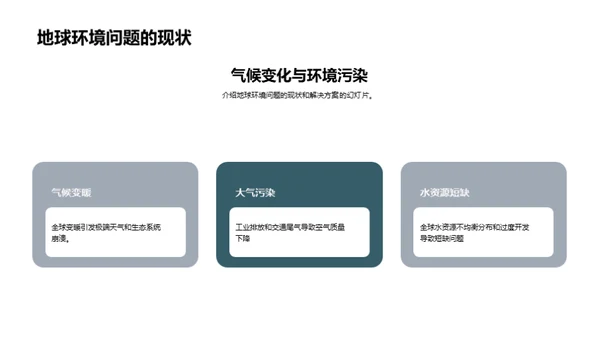 地球环境问题与解决方案