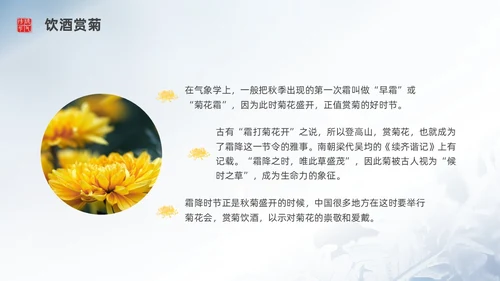 彩色实拍霜降二十四节气PPT课件