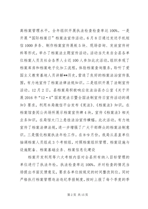 县档案局XX年综合目标责任制自查报告 (2).docx