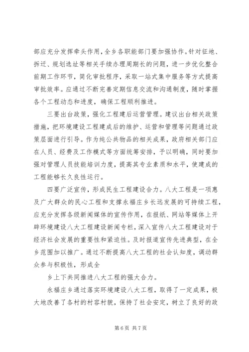 永福庄乡关于深入开展“八大工程”情况的调研报告.docx