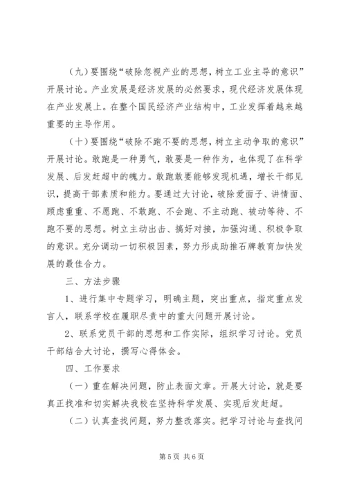 贺集小学“十破十立”专题讨论活动方案[模版].docx