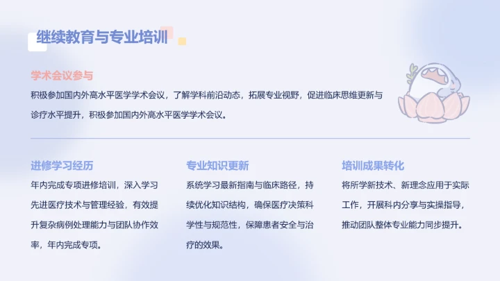 呆呆鲨蓝色简约风医疗年终报告