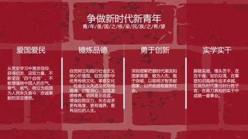 党政风五四青年节教育PPT