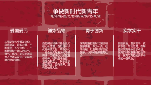党政风五四青年节教育PPT