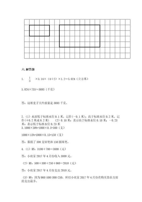 小学数学六年级下册期末测试卷及完整答案（易错题）