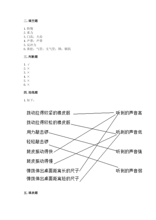 教科版四年级上册科学期末测试卷精品（a卷）.docx