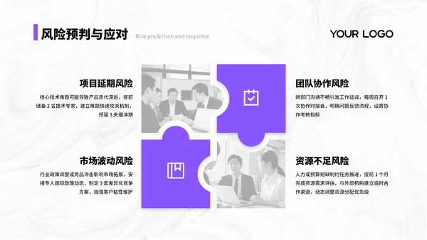 紫色简约商务风汇报总结PPT通用模板