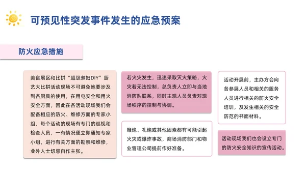 粉色简约风活动应急预案常规培训PPT模板应急预案培训