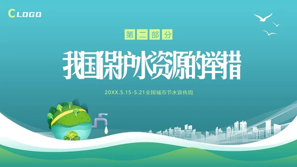 全国城市节水宣传周节约用水宣传PPT课件