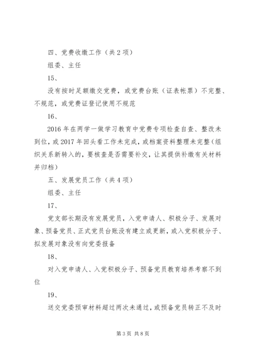 学校党建问题清单50条.docx