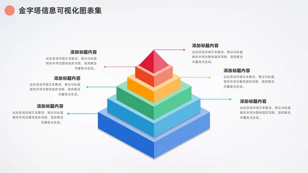 多彩金字塔信息可视化数据分析PPT图表集