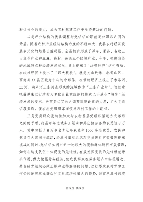 把握党建新特点构建和谐新农村 (2).docx