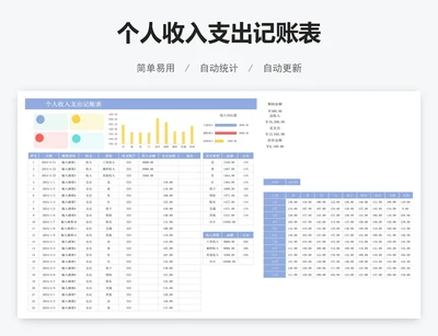 个人收入支出记账表
