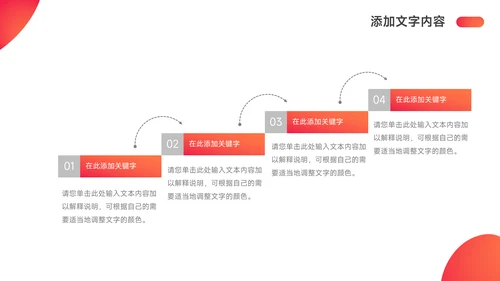 红色渐变极简个人述职报告PPT模板