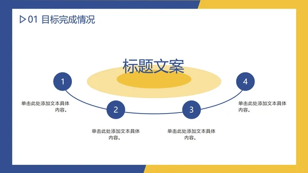 蓝黄撞色工作汇报PPT模板