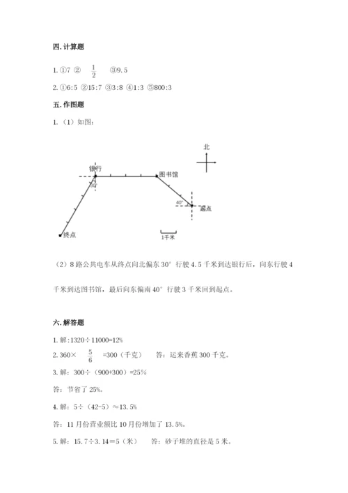 小学数学六年级上册期末测试卷及完整答案（有一套）.docx